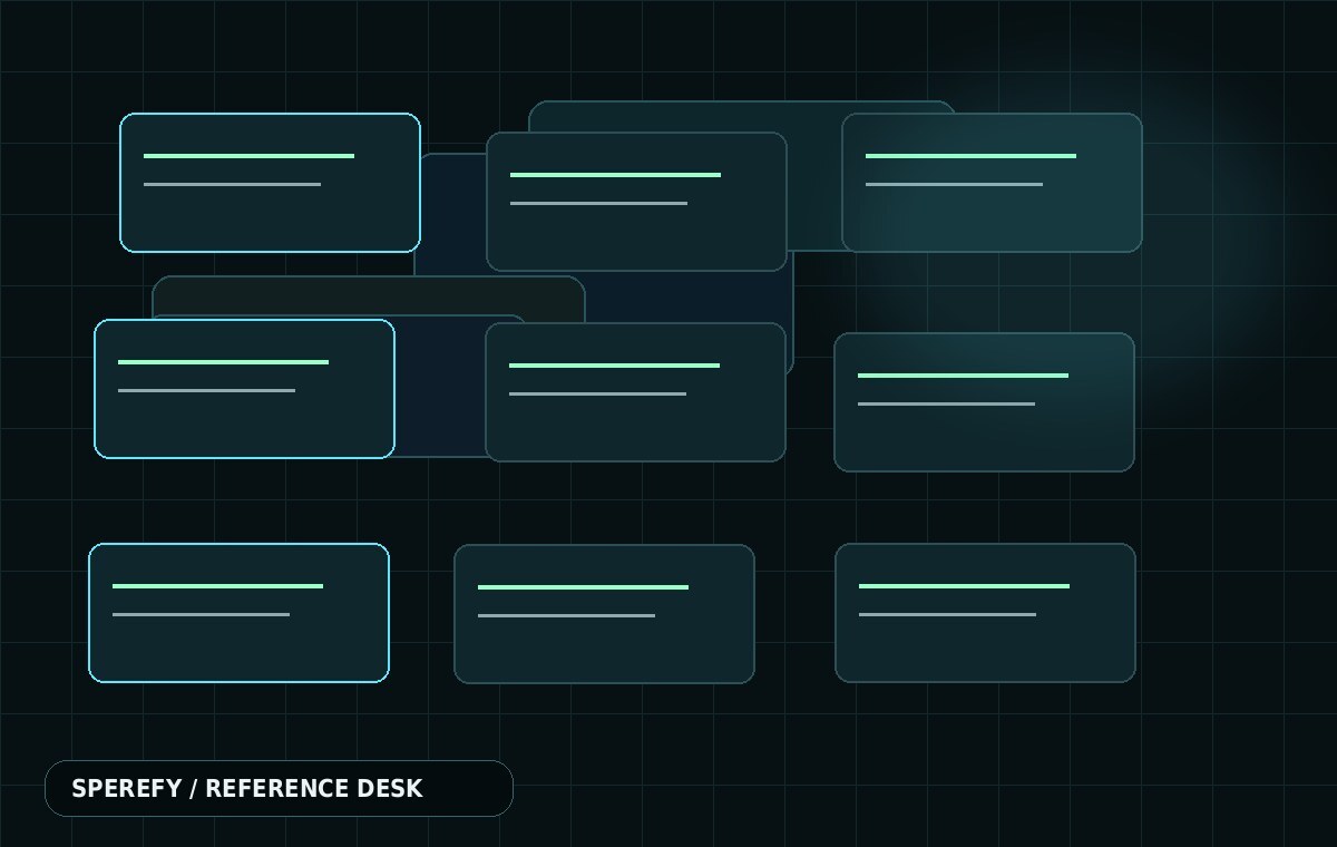 Reference cards linking multiple network explorer tools